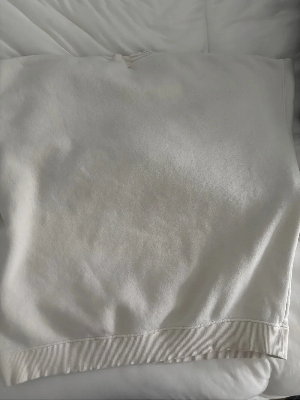 Roxy White Crewneck Over sized Sweatshirt Pastel Sunset Palm and Wave Graphic - Picture 5 of 5